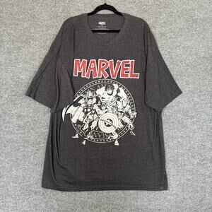 Marvel Shirt Mens 3XL XXXL Gray Hulk Captain‎ America Graphic Tee Tshirt Casual